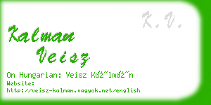 kalman veisz business card